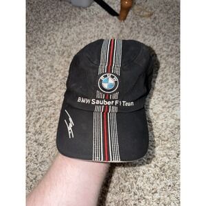 BMW Sauber Formula F1 NICK HEIDFELD 2008 Racing Team Vintage Black Hat Cap RARE